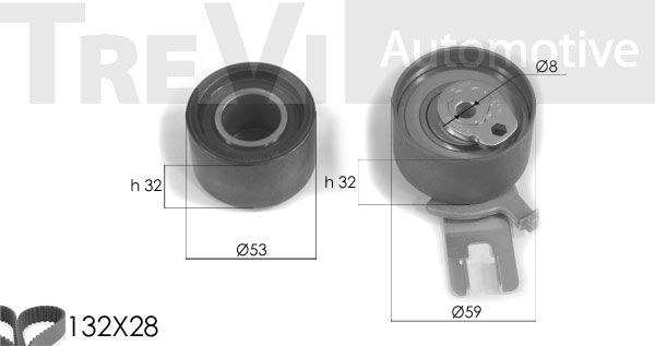 TREVI AUTOMOTIVE Hammasrihma komplekt KD1236